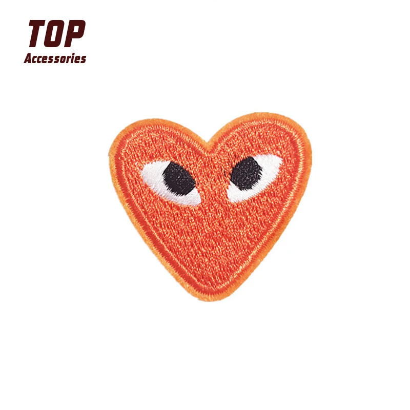 

Hot Sale Iron on Custom Heart Labels for Clothing