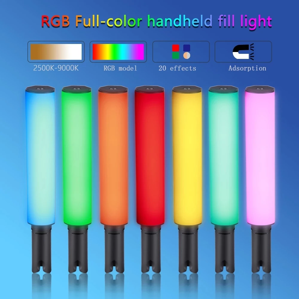 

RGB Full Color Fill light Tube LED Video Light For Studio Photo Product Portrait Stage Lighting Video Shooting Light Painting