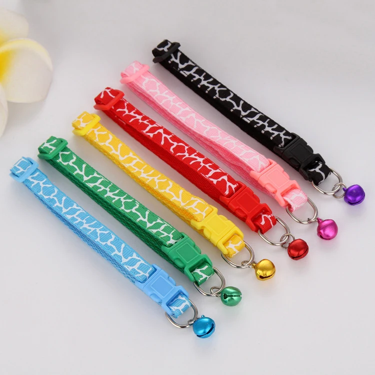 

Wholesale Adjustable Soft High Quality Nylon Luxury Pet Dog Collar For Dog With Bell Dog Collar, Black, red, purple, green, blue, yellow