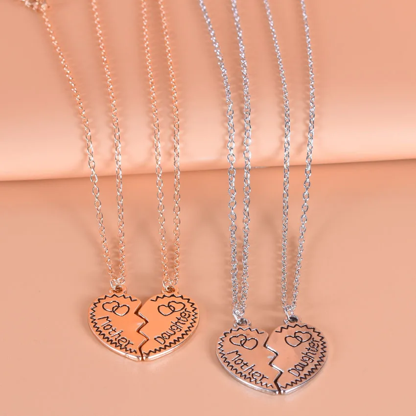 

Hot sale custom engraved stainless steel best friends heart pendant necklace