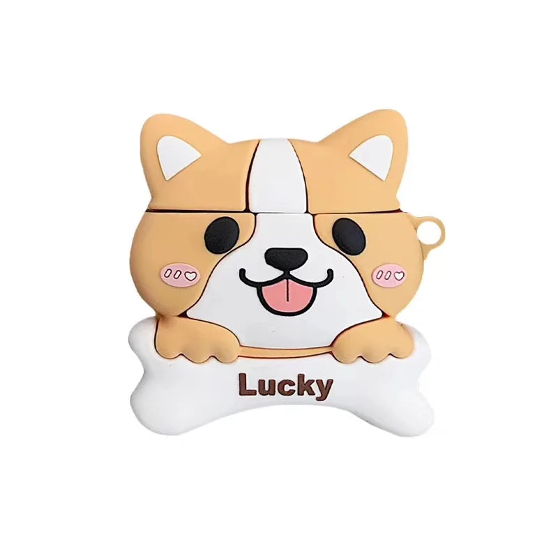 

Designers Custom 3D Cute Cartoon Corgi Dog Silicone Earphone Accessories Protective Cover Case For Apple Airpods 2 1 Pro