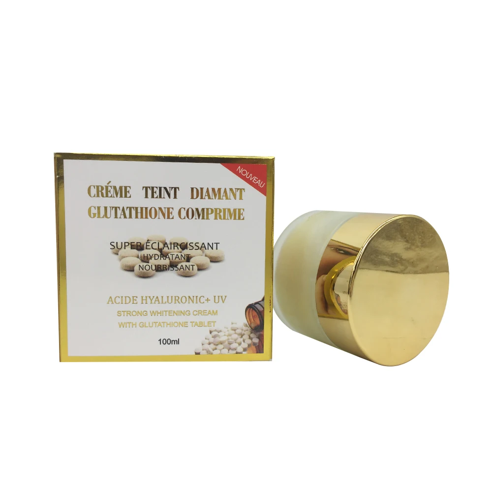 

Creme Teint Diamant Glutathione Comprime Strong Whitening Cream With Glutathione Tablet Acid Hyaluronic UV Hydratant Face Cream