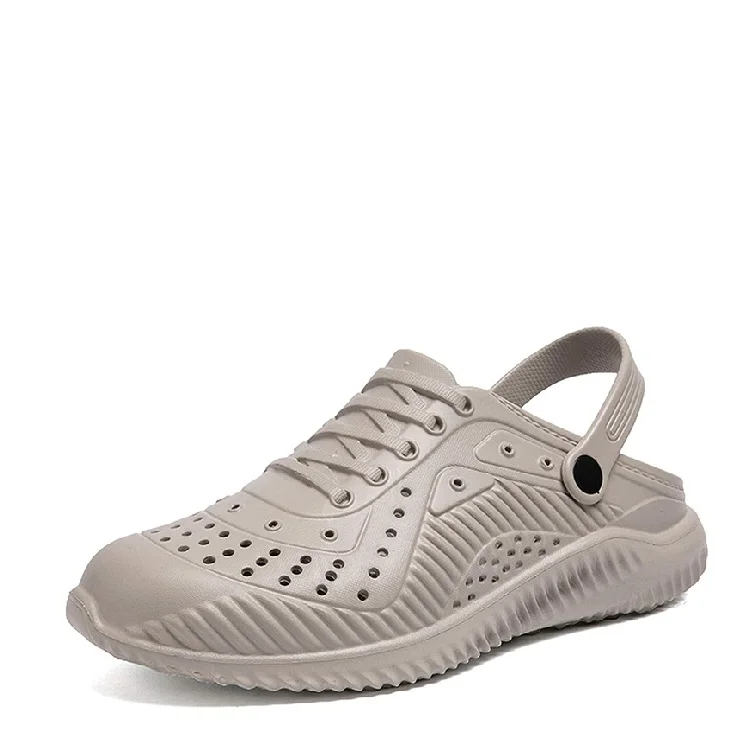 

Men's Mules Garden Shoes Summer Beach Slippers Lightweight Sandals Non-slip Bath Shoes Size