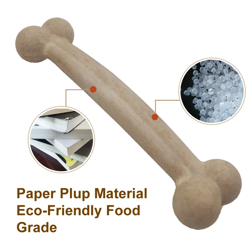 

Straw Fiber Material Eco-Friendly Food-Grade Bone Shape Chew Toy For Medium And Large Dog