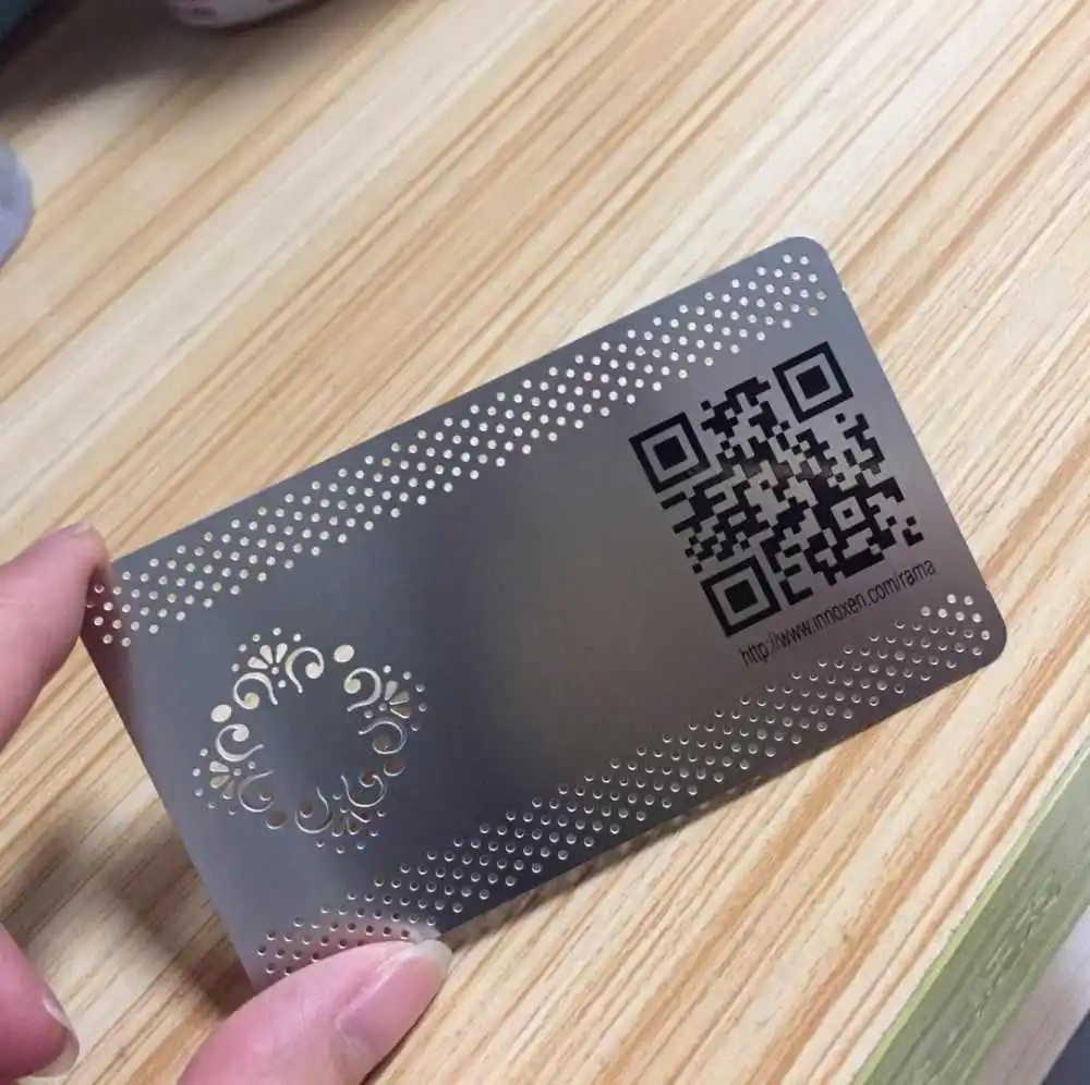 

MDT credit card size metal business cards etching metal card