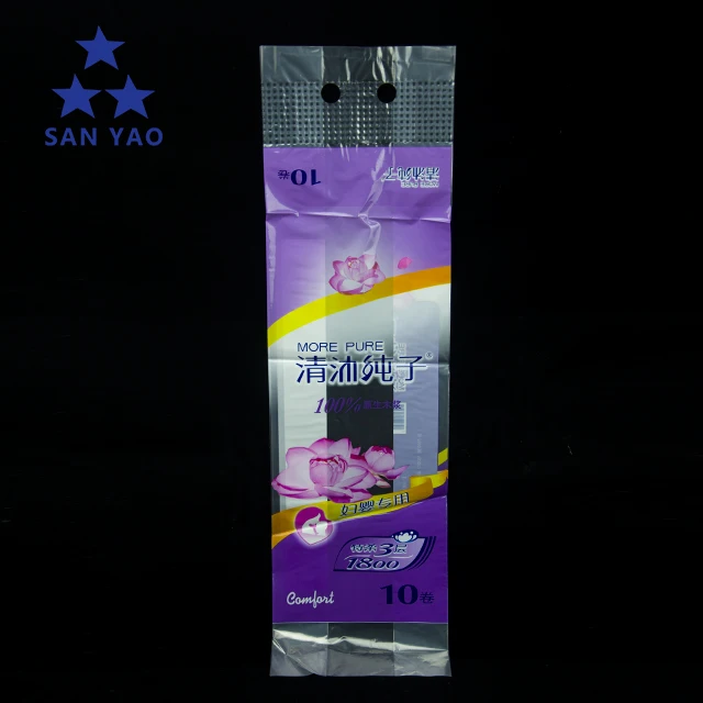 Strong Sealing Strength Quality Toilet Paper Tissue Packaging Plastic