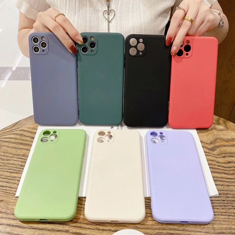 

For Apple Silicone Case for iPhone 11 12 Pro Max 13 Original Official Logo, for iPhone 11 Silicone Case Liquid, Black, red, dark green, light green, white, gray blue, lavender