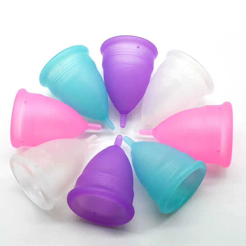 

2021 CE 100% Medical Silicone Lady Period cup, Reusable Menstrual Cup, Clear, pink, purple, green,