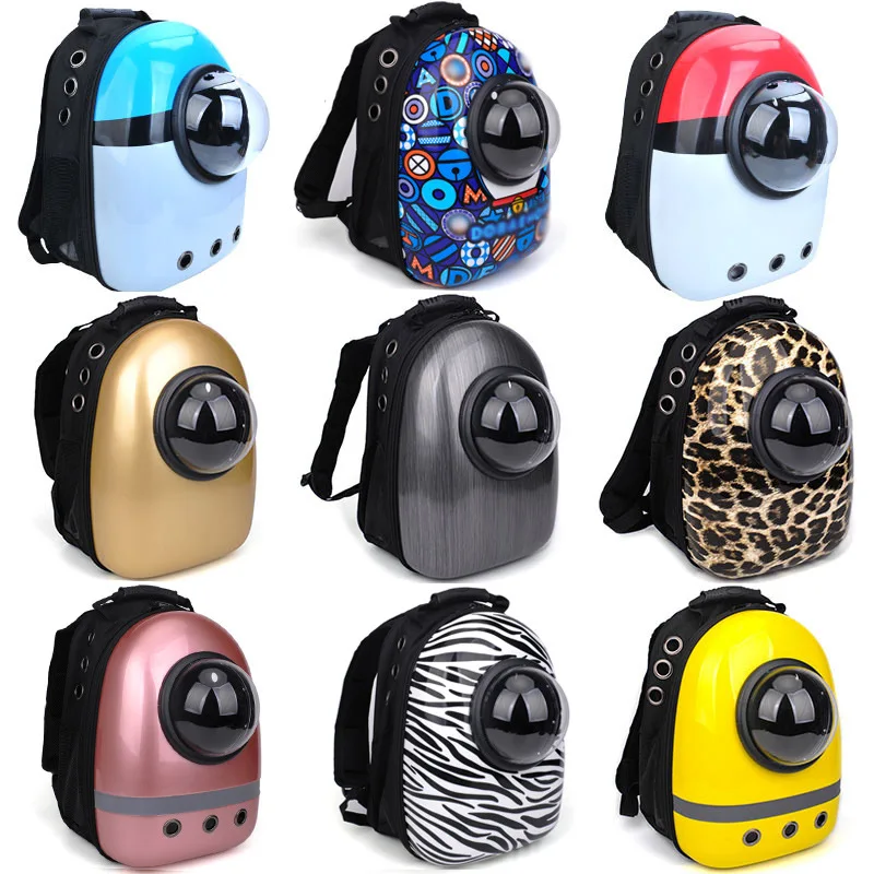 Breathable Pet Carrier Cat Kitten Dog Backpack Astronaut Capsule Window Backpack