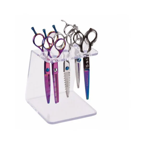 Hair Salon Scissor Storage Rack 5 Positions Clear Acrylic Scissor
