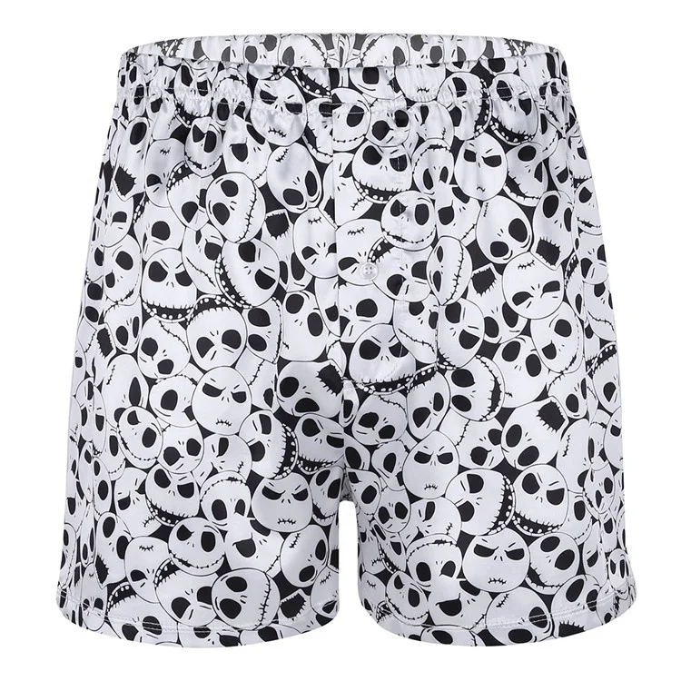 

iEFiEL Mens Nightmare Halloween Christmas Boxer Briefs Skull Heads All Over Print Short Pants