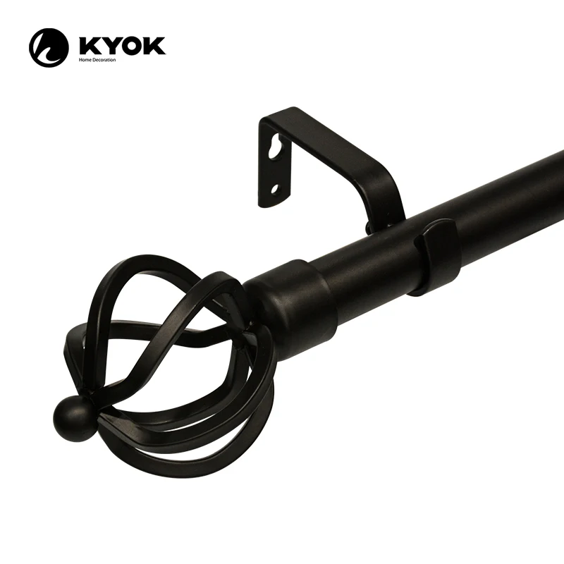 

KYOK premium double curtain rod corner bending retractable curtain rod, Ab/ac/gp/cp/ss/sn/bk/bks