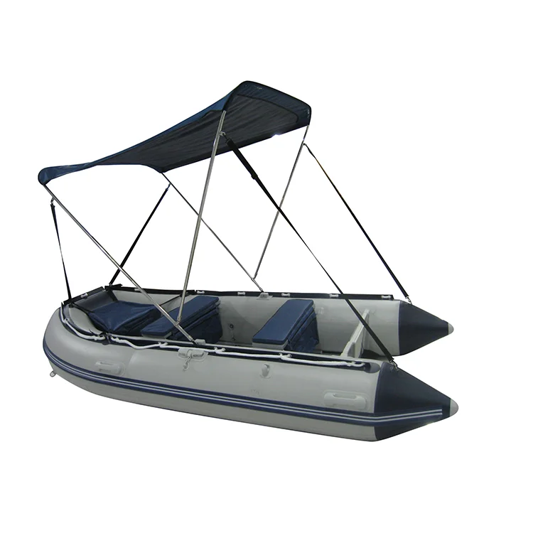 

weihai catamaran inflatable boat with tent, Picture color