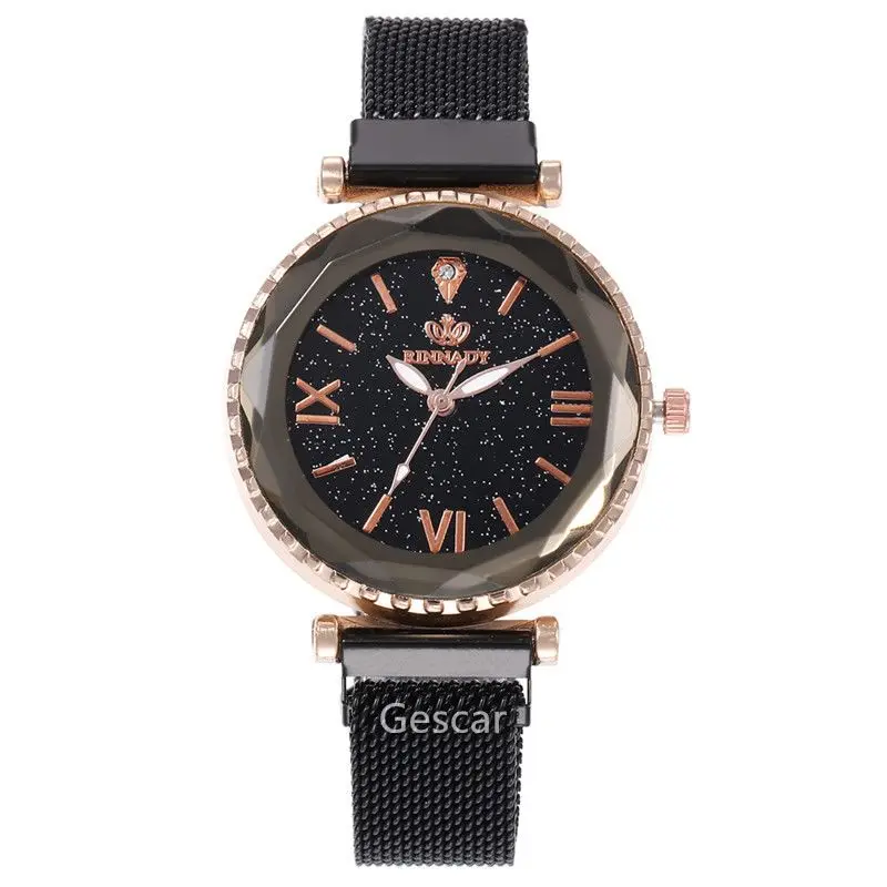 

Most Popular Hot Magnetic Belt Watch Wholesale Factory Price Starry Sky Diamond Rinnandy Quartz Women Watch