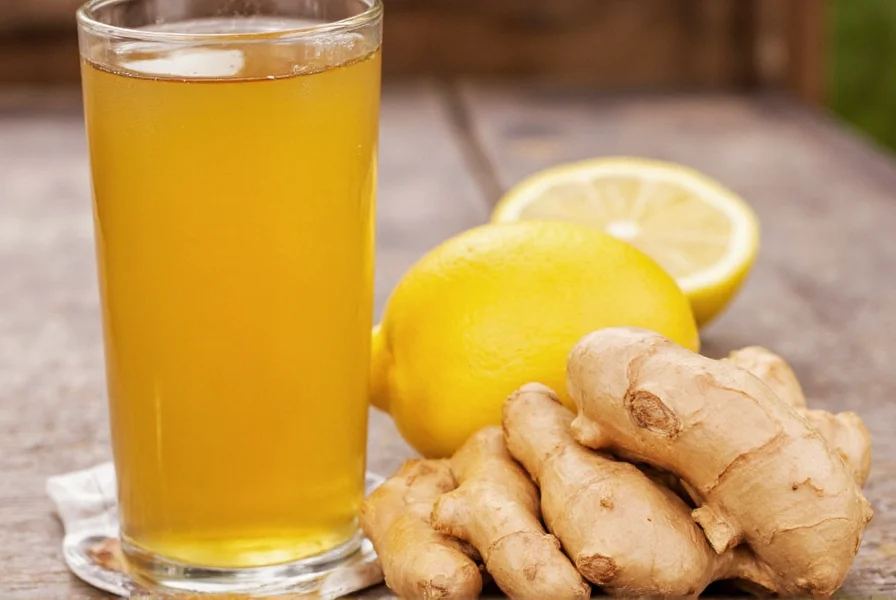 Steeping organic ginger tea in a glass teapot with fresh ginger slices
