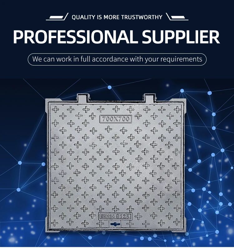 
1000mm x 1200mm manhole cover en124 D125 cast iron set Chinese suppliers directly supply heavy ductile iron manhole covers 