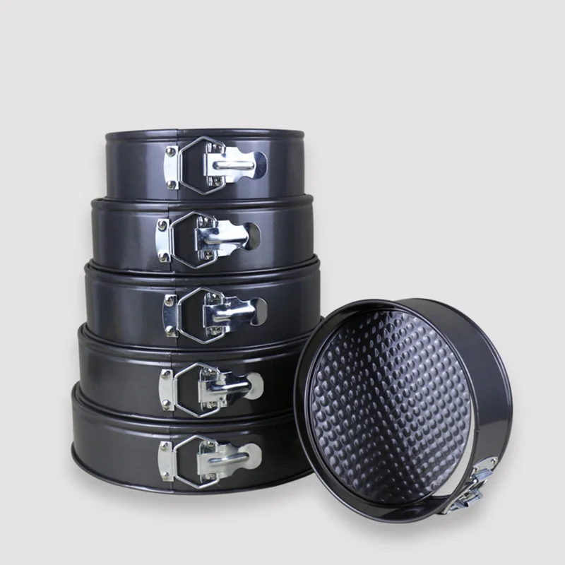 

round shape 6 piece Live bottom cake pan mould bakeware carbon cake mould