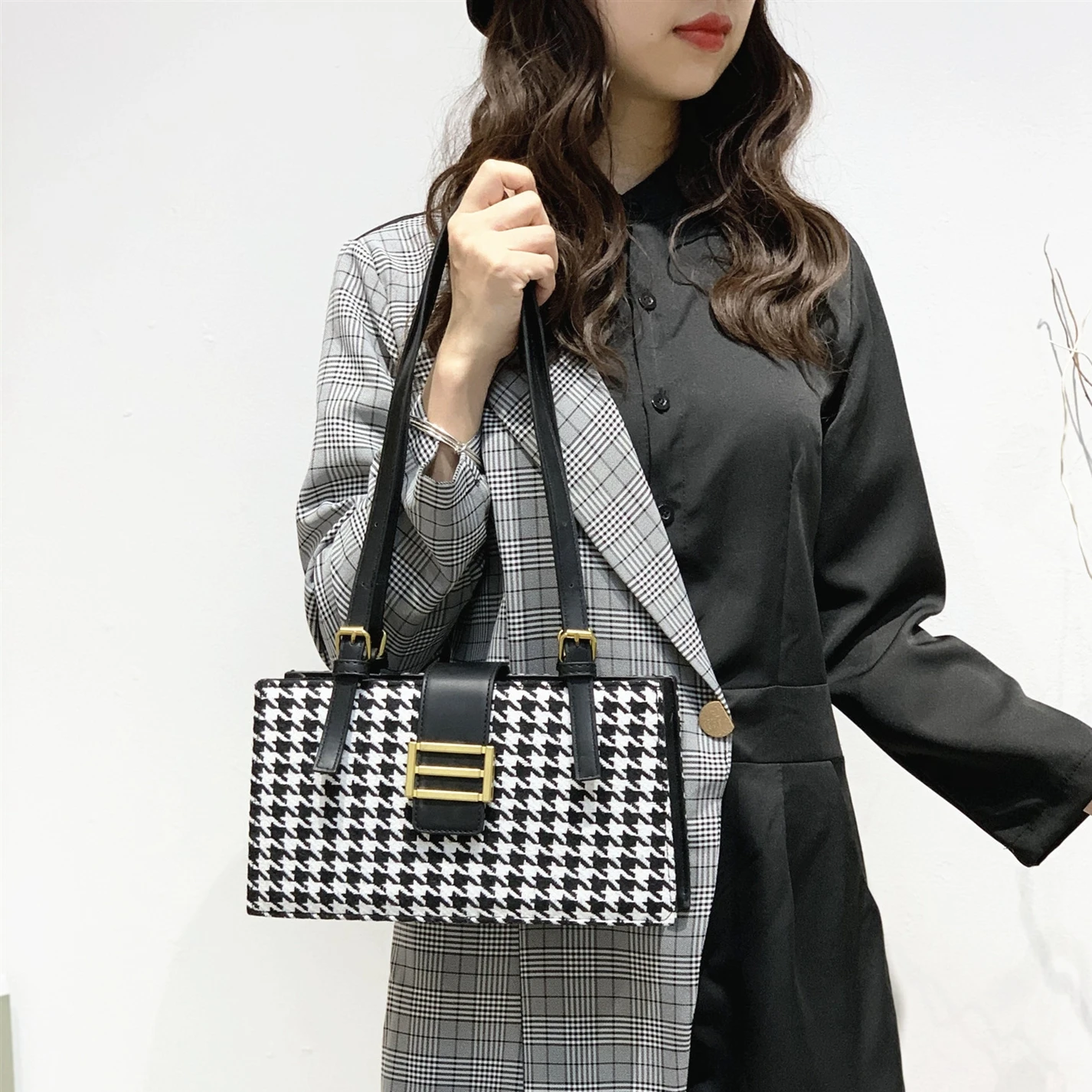 

XP1271 shoulder bag temperament knitted fabric ladies bag