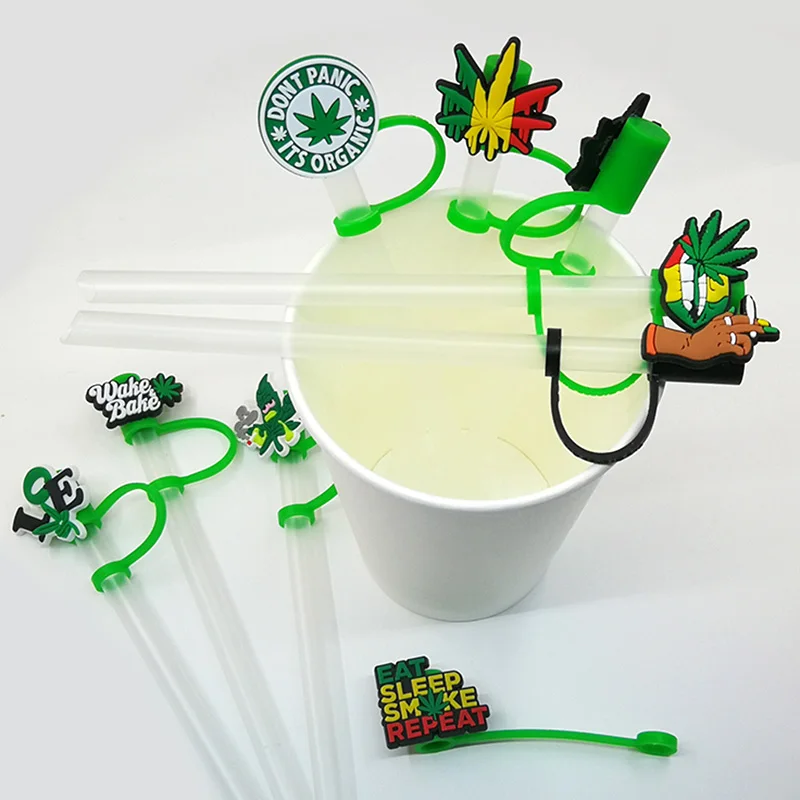 

adult Reusable Metal Straws Tips Dust Toppers Covers Silicone Drinking Straw Cover custom wholesale