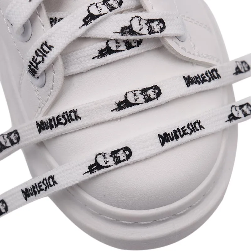 

Coolstring Manufacturer Hot Sell Printing Cartoon And Character White Flat High Quality Polyester Printed shoelaces for jordans, Black, white, yellow, blue, and so on