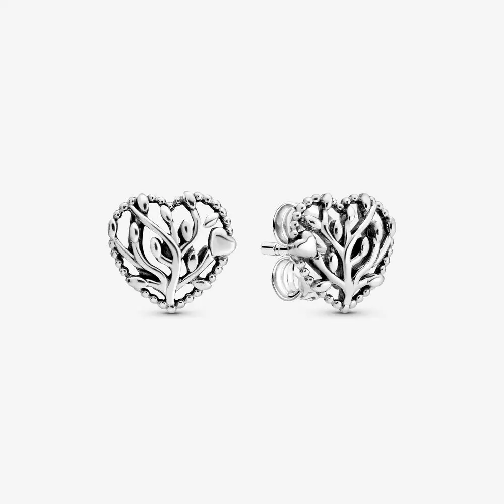 

Wholesale 2021 925 Sterling Silver Earrings Stud Crystal Earings For Women Original Rose Gold Ladybug Butterfly Heart Eari, Silver color