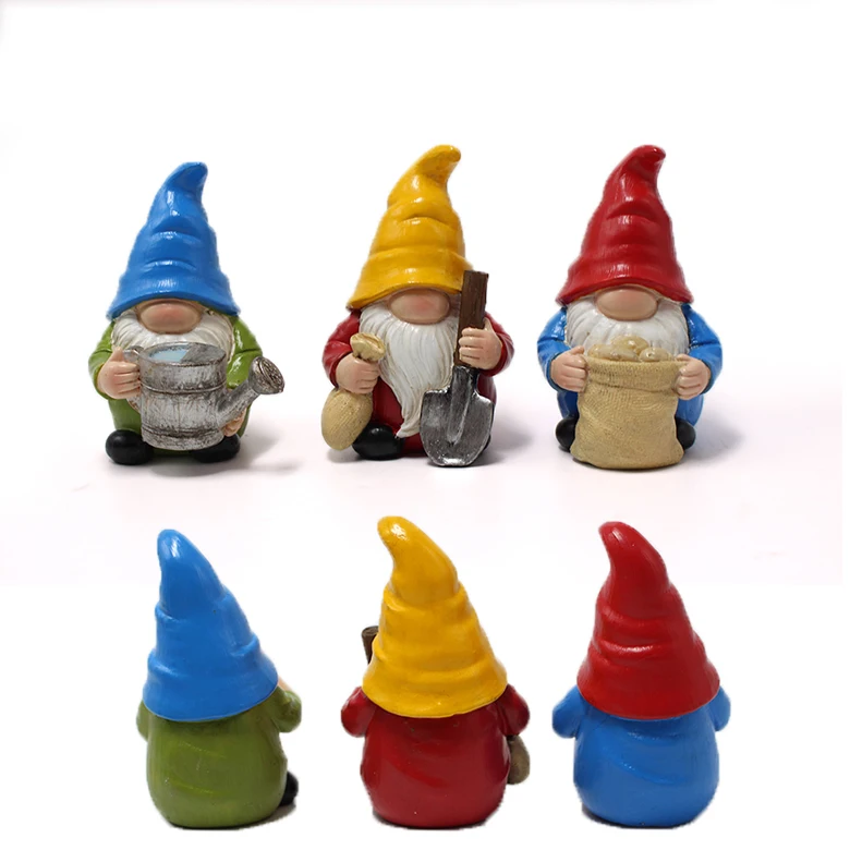 

Resin elf dwarf ornaments creative Garden decoration gnome landscape statue Miniature Fairy Garden decoration
