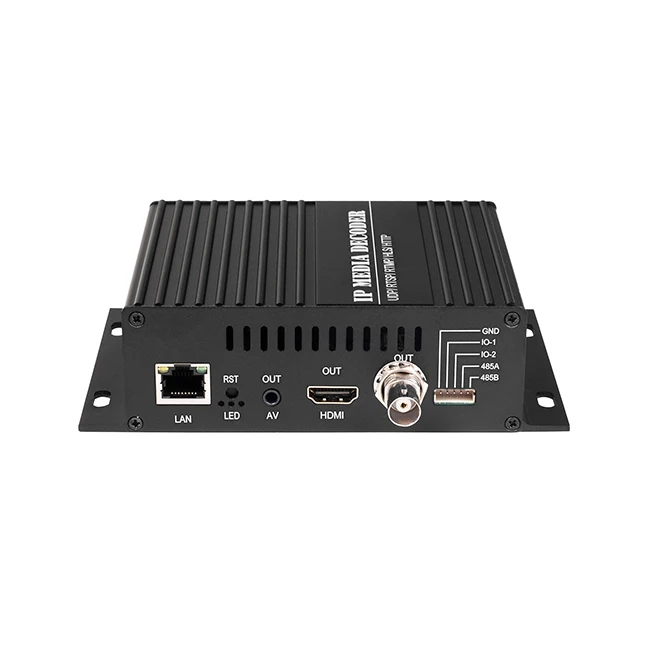 

H9120D H.265 H.264 HEVC UHD 4K RTSP RTMP ONVIF ip to HDMI BNC Stereo Audio HD IPTV Video Decoder