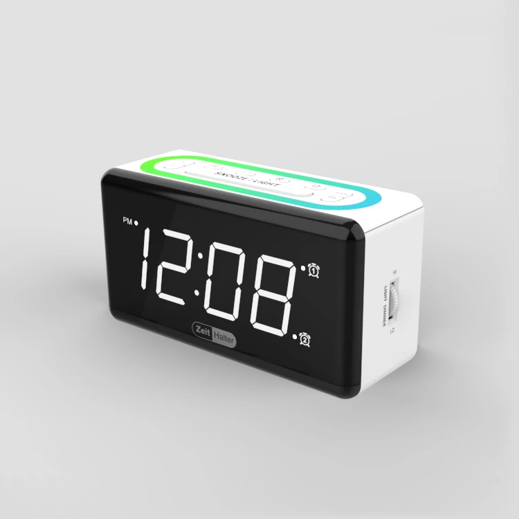 

1.4" LED Double Alarm Clock With Night Light USB Charging Port 12 Hour Format Snooze Home Desk Electronic Alarm Clock