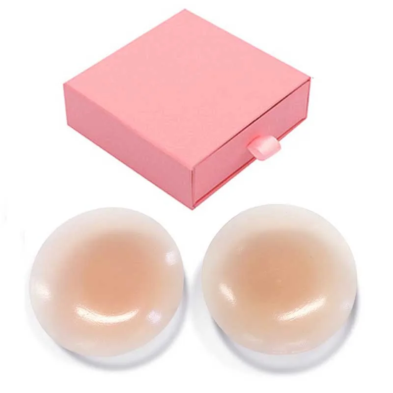 

Women Sexy Underwear accessories 100% Silicone Waterproof reusable Nipple Cover Adhesive Nipple Pasties Cover, Nude
