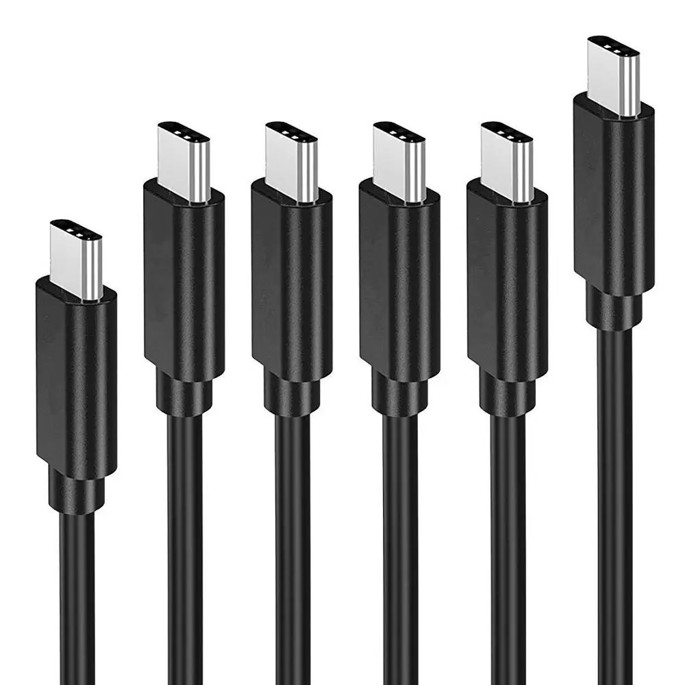 

1M 3FT 2M 6FT Super Fast Transmission 100W USB C Mobile Quick Charging Type C to Type C 5A USB Cable For All Smart Phone Laptop, White /black