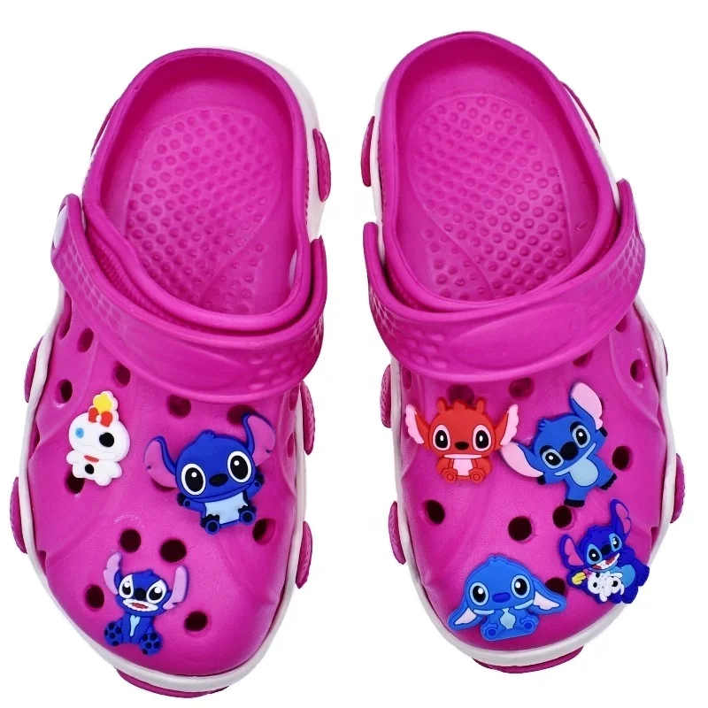 

Stitch Cartoon Lilo Wholesale PVC Shoe Accessories Kids Cheap Shoe Charms, As pic