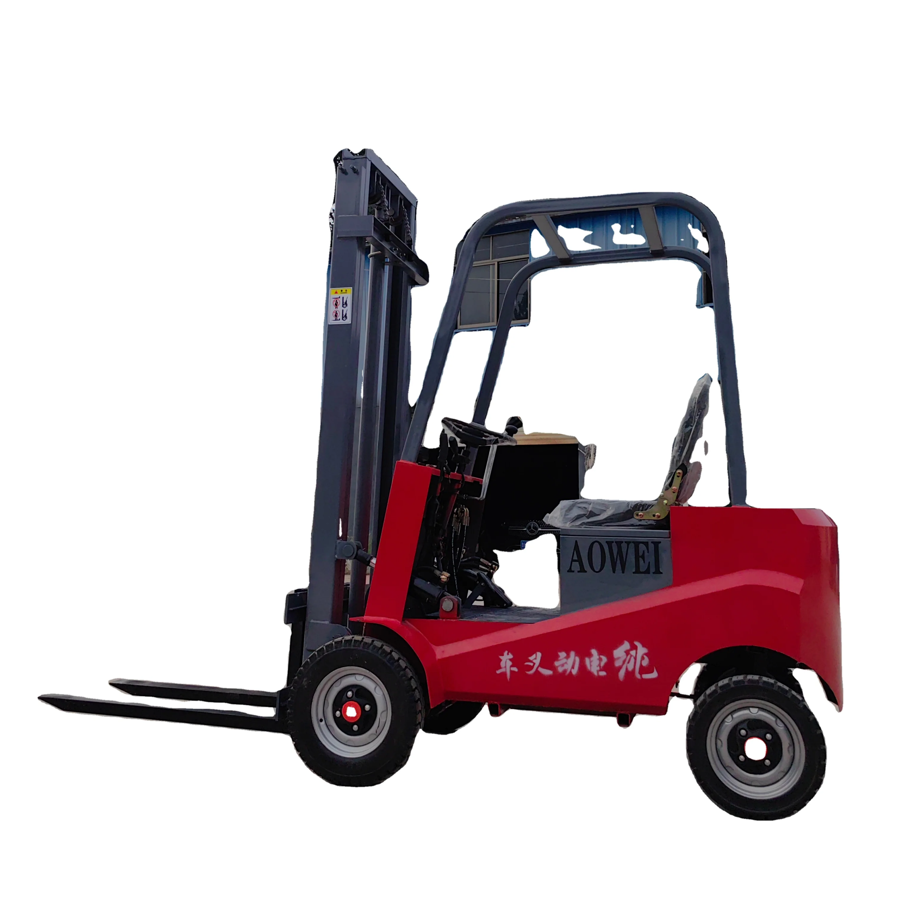

China 0.5 ton 1 ton mini electric forklift small wheel loader use for warehouse farm lift carry
