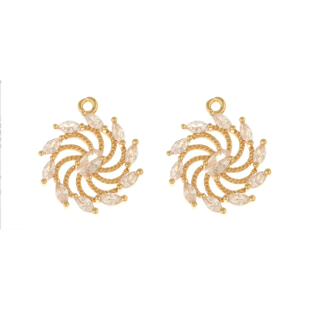 

Jewelry Accessories Cordial Design 30Pcs 17*20MM Jewelry Findings & Components CZ Pendant Jewelry Accessories Hand Made Necklac