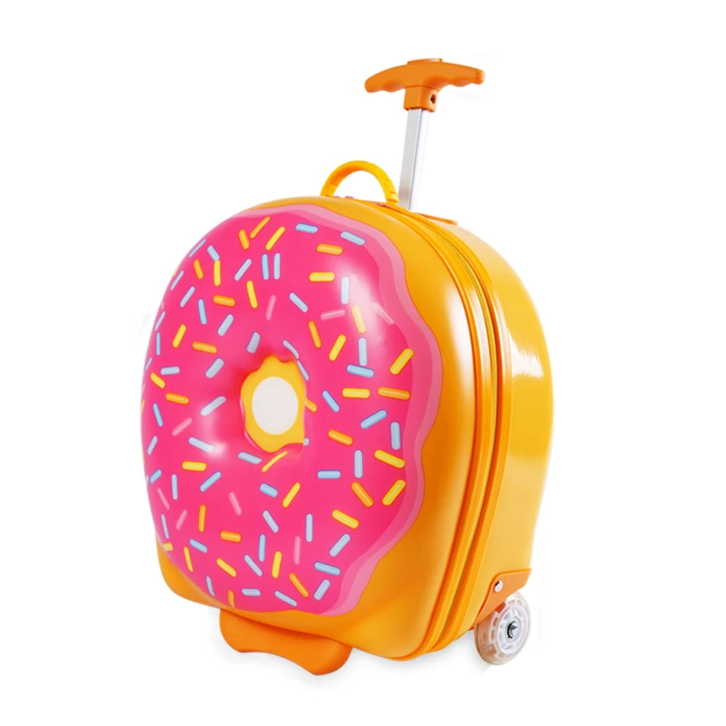 

Kids travel wheeled backpack donut soft trolley luggage bags