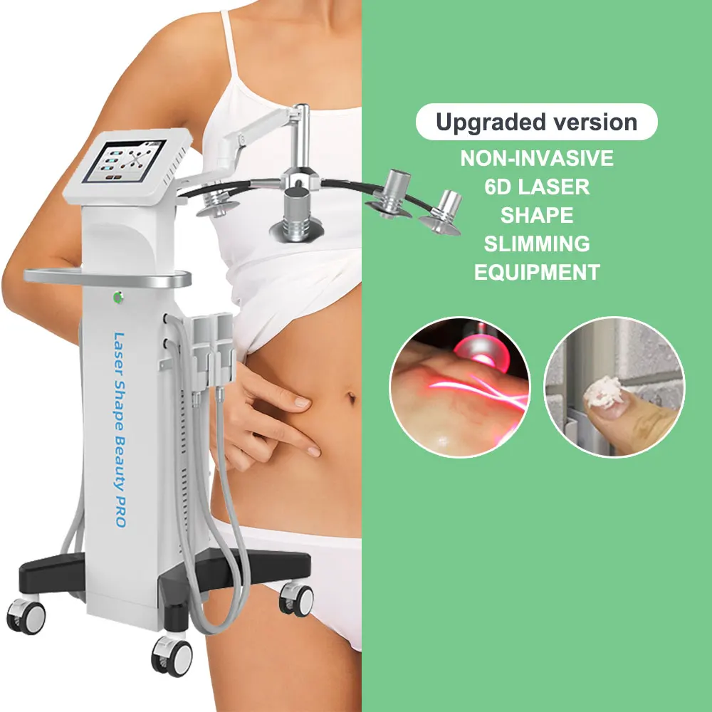 

635nm Cold Lipo Laser Treatment Body Cellulite Removal 6d Ems micro electricity Cool Paddles Fast Slimming Machine