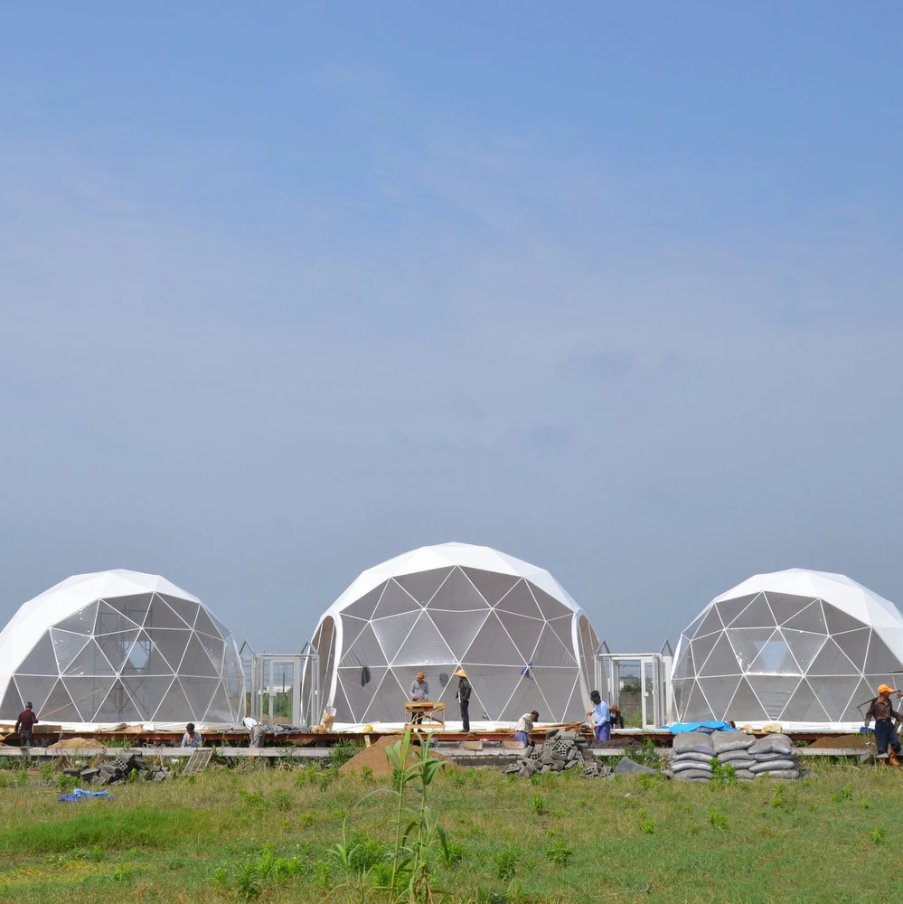 

5 m diameter geodesic dome tent house igloo in stocks for hotel resort