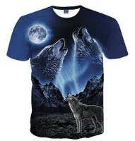 

Newest Wolf 3D Print Animal Cool T-Shirt Men Short Sleeve Summer T Shirt