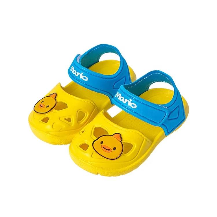 

Children's slippers summer Lightweight colorful soft safe Korean version Baby Beach Shoes girls sports hole sandals