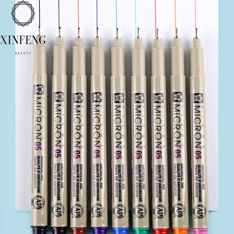 

Nail Art Graffiti Marker Black Waterproof Dot Painting Drawing thin Liner DIY design Abstract lines detais Freehand Sketch Pen