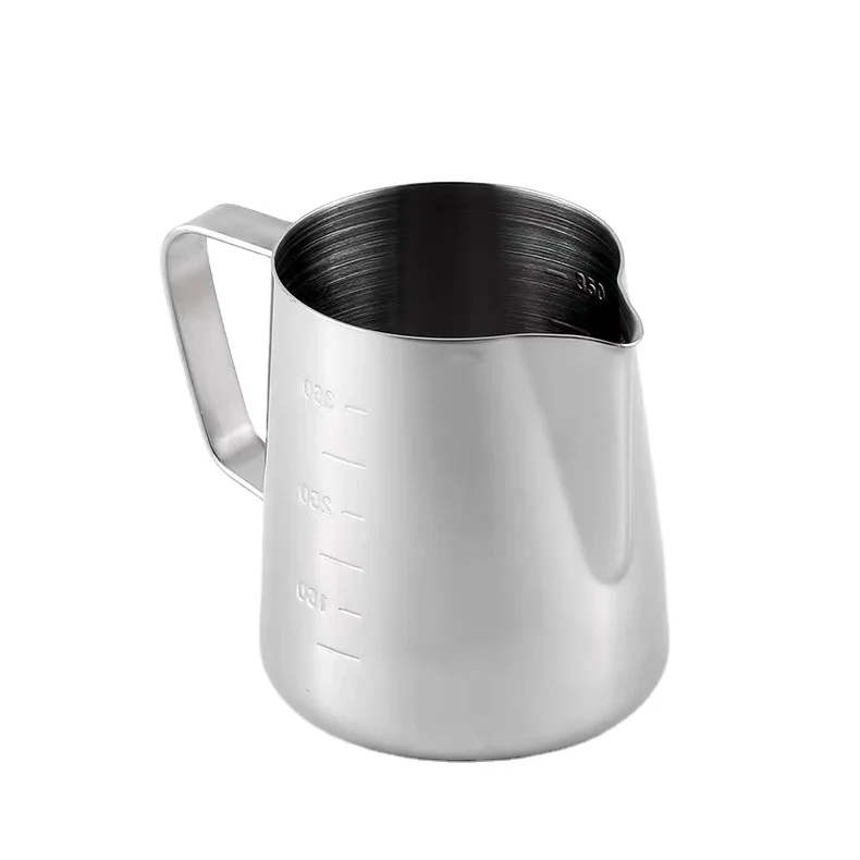 

150 to 1000 ml Stainless Steel Barista Tool Coffee Maker Sharp Spout Frothing Steaming Coffee Jug Milk Pitcher, Sliver