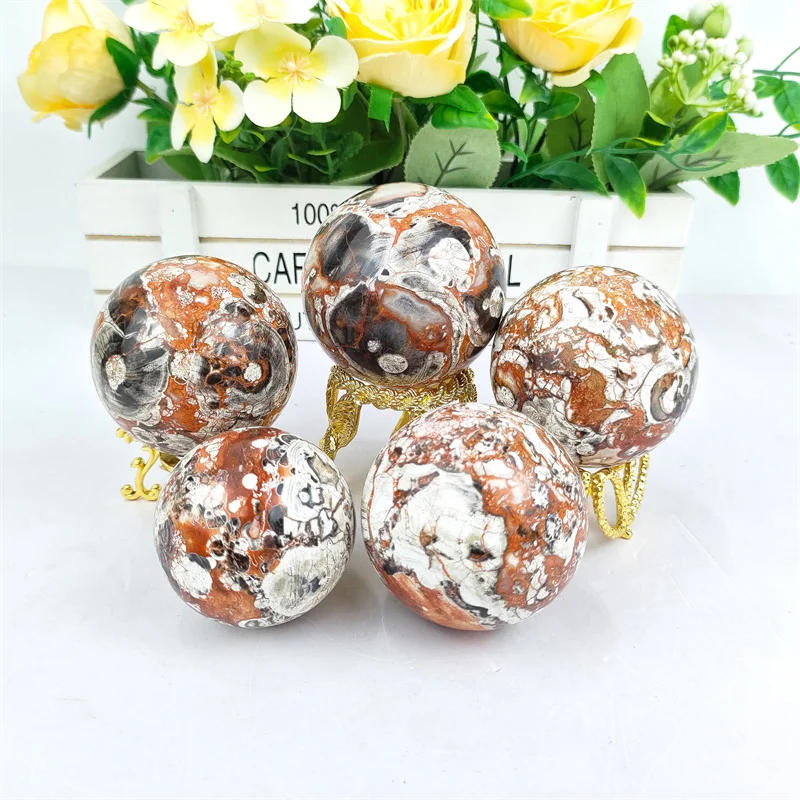 

Hot selling lucky ball healing stone money agate crystal sphere for home decoration