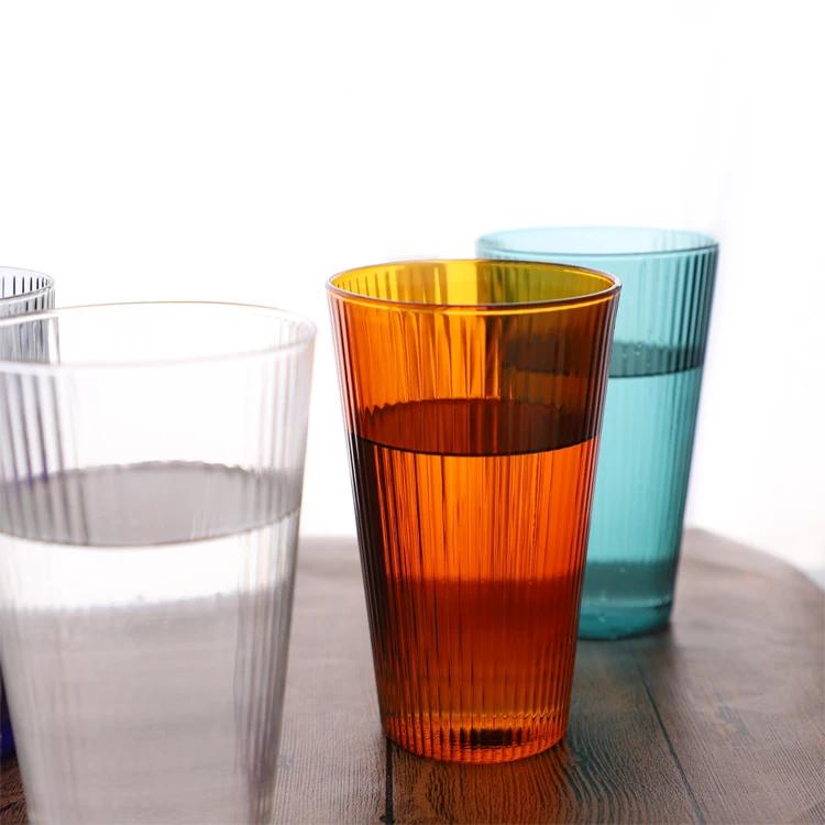 

Factory Directly Provide hand blown clear borosilicate single wall glass tumbler, Green,amber,clear
