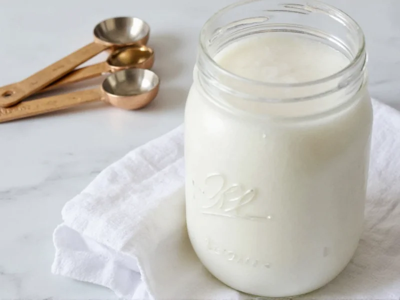 Homemade laundry soap in mason jar with measuring spoons