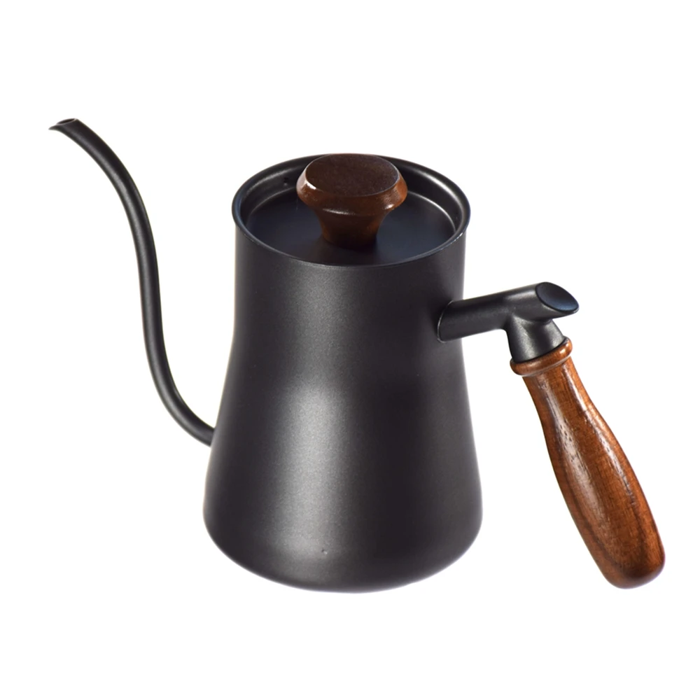 

Q New Kettle V60 Pour Over Kettle Gooseneck Coffee Kettle Tea Pot with Wood Handle White Box Stainless Steel Coffee & Tea Tools