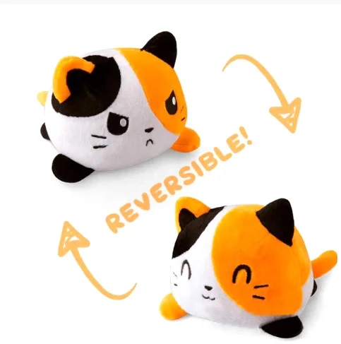 

Reversible Flip Cat Plush Stuffed Toy Soft Animal Home Accessories Cute Animal Doll Children Gifts Baby Companion Plush Toy