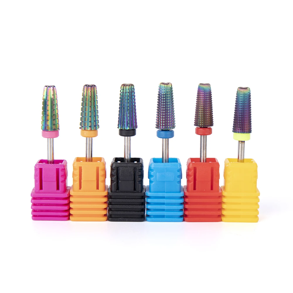 

purple small barrel smooth top bit - carbide nail drill bit - m, Black.purple.silver.colours