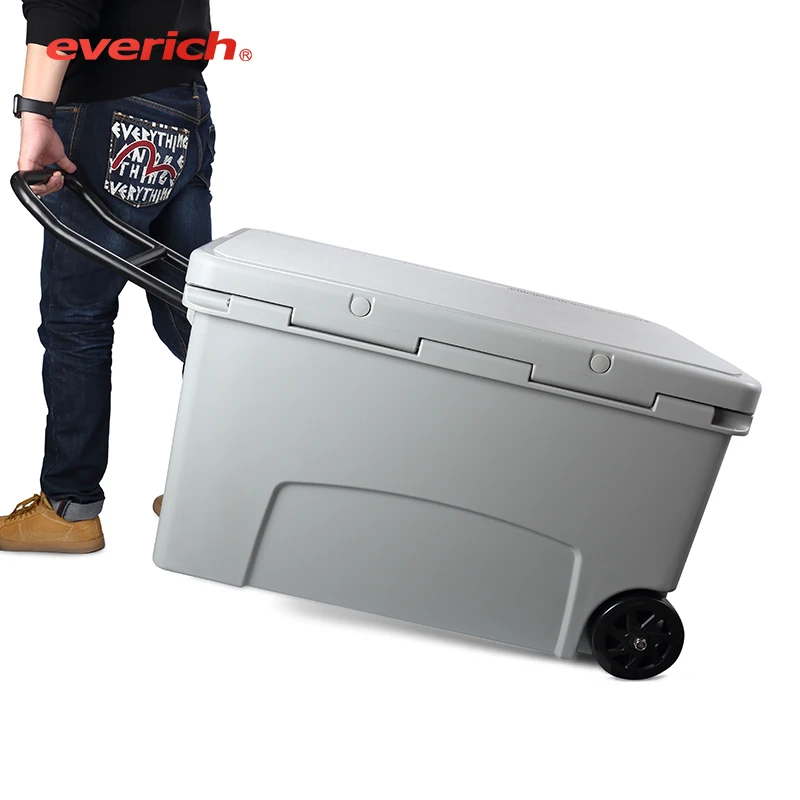 

Everich Cooler With Wheels Keeps Ice Up to 4 Days for Camping, BBQs, Tailgating & Outdoor Activities, Customized