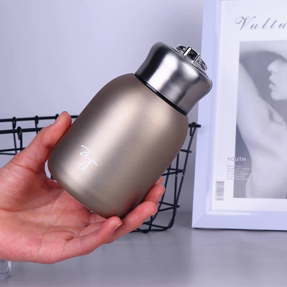 300ML Mini Water Bottle Insulated Stainless Steel Coffee Cup Vacuum Flasks Sale 