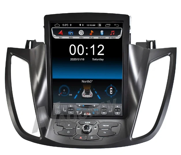 

AOONAV Tesla style Android Navigation For Ford Kuga 2013 -2018 Car autoradio Multimedia Player Tape Recorder Head Unit, Black
