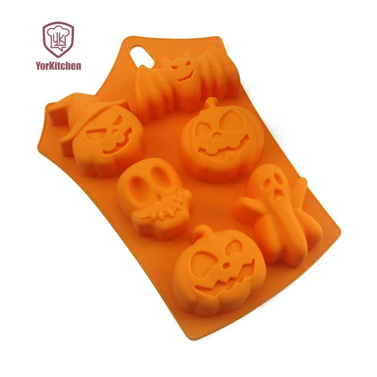 

Holiday Reusable Halloween Cookies Mold Silicone Candy Baking Mold